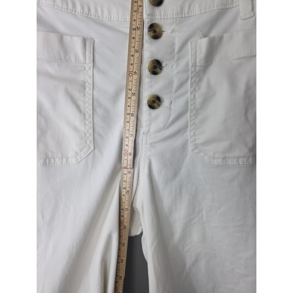 Sonoma Pants Womens Khaki Sailor Cropped Size 10 White/Ivory 30x25 High Waist - Picture 6 of 13